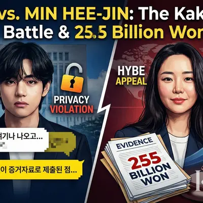 「同意のないカカオトークの証拠」BTSのVの嘆き、HYBEの255億ウォンの敗訴が引き起こしたK-POP帝国の「虐殺」の実態