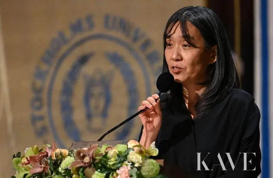 ▲ 2024 Nobel Edebiyat Ödülü kabul konuşmasını yapan yazar Han Kang. AFP-Yonhap